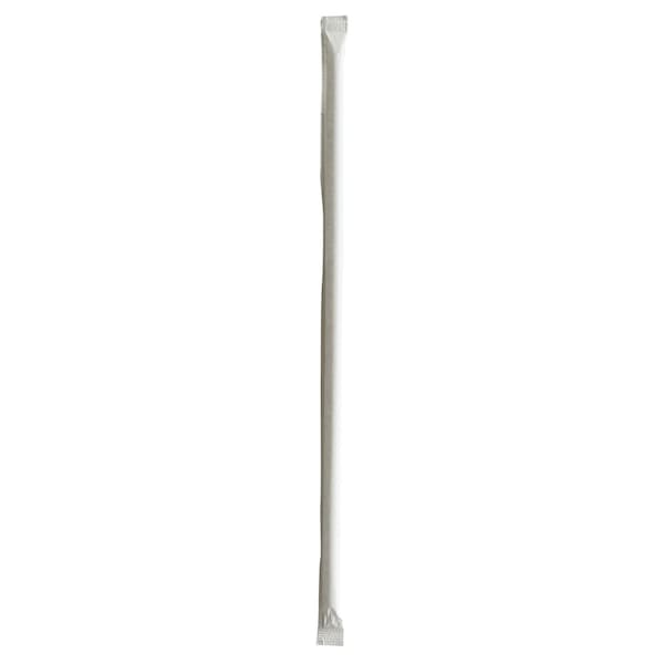 Boardwalk Wrapped Jumbo Straws, 10.25", Polypropylene, Clear, PK2000 BWKJUMW1025CLR - main